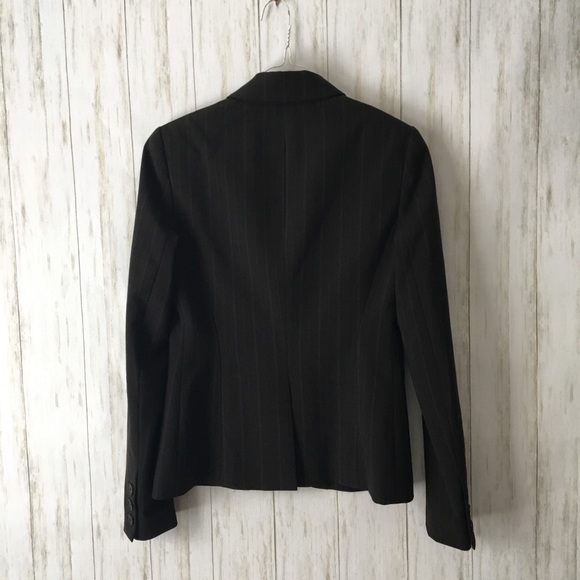 theory • Black Pinstripe 2Button Wool Blend Blazer - Picture 6 of 6